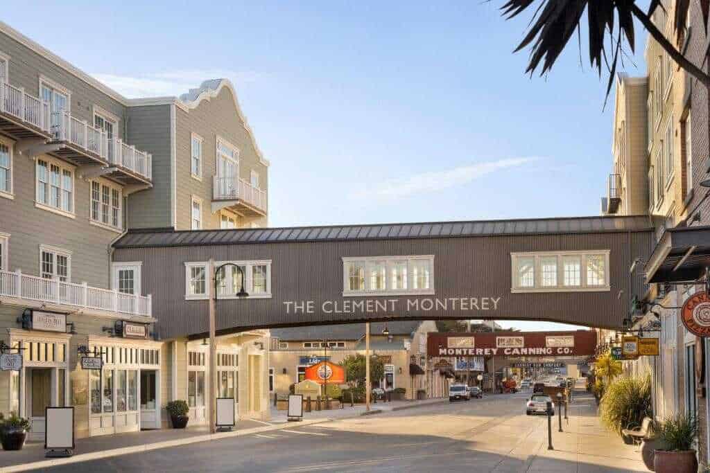 Beautiful coastal town in California with vibrant storefronts and pedestrian-friendly streets.